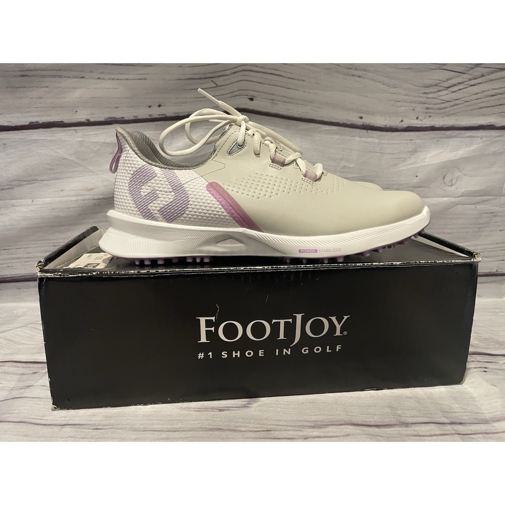 FootJoy Women FJ Fuel Sport Spikeless Golf Shoes 92379 Gray White Purple 9.5 NEW